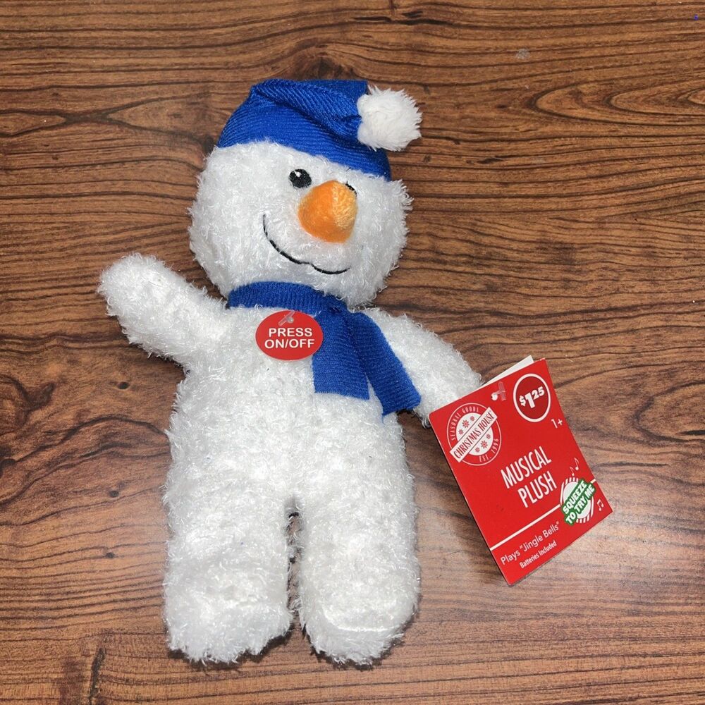 MUSICAL PLUSH SNOWMAN SINGS A CHORUS OF JINGLE BELLS CHRISTMAS'9